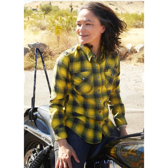 Dixxon Flannel Co. Tops - Dixxon NWT Parham Panhead J & P Cycles Bumblebee Flannel Snap‎ Up Shirt M